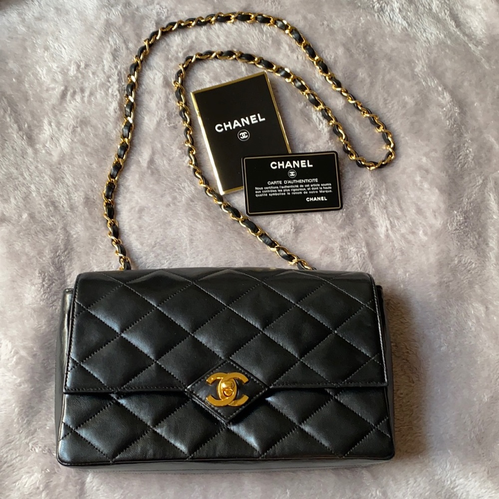 🔥🔥🔥Authentic Vintage Chanel Single Flap Shoulder Bag - Picture 1 of 16